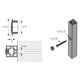 Cadro Cache Ø 10 mm pour fixation murale directe gris