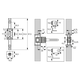 Cadro Fixation murale / Fixation au sol avec agrafe Aspect inox