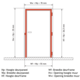 Xinnix X2 kit kopstuk wit breedte 880mm openduwen