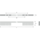 Poignée pont 220mm ea 128/160 noir mat 