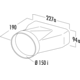 Transition cond. plat/rond (94x227x190mm  94x227x190mm