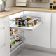MC Line uittrekmand 45cm wit+hettich quadro ss 30k +hettich quadro ss 30kg+afstandhouders