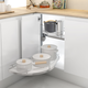 MC Line Dolphin 60cm rechts chroom/wit met dubbel dempingsysteem
