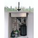 Maris Water Hub - Système 3 en 1 à bec orientable / Levier sur le côté / Noir mat / Bouilloire 4 litres