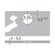 Charnière de porte en verre Intermat (Intermat 9904), en semi-applique, Angle d'ouverture  95°, à visser (-)
