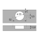 Charnière d’angle Intermat W-30 (Intermat 9944 W-30), en applique, Angle d'ouverture  125°, TH-schéma de perçage 52 x 5,5 mm, à visser (-)