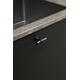 Bouton BOND 50x38Ø5 noir mat/gunmetal 