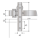 Casa set coulissant acier noir 100kg l.2300mm pour largeur de porte 1010-1200mm