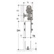 Casa set coulissant acier noir 100kg l.2300mm pour largeur de porte 1010-1200mm