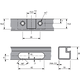 Sensys scharnier voor aluminium frame met geïntegreerde demping (Sensys 8638i), in obsidiaanzwart, opliggend, openingshoek 95°, voor schroefbevestiging (-)