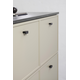 Knop elan ba32 l50 alu geborsteld mat zwart
