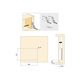 Unico set compas d'abat ressort type 2 noir nickel 