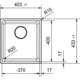 Maris - Vlakbouwspoeltafel / 403 x 433 mm / 1 bak / Zwart Mat