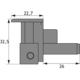 Nœud d’angle horizontal et vertical,  blanc mat