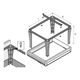 Cadre à dossiers suspendus enfichable pour caisson de bureau, noir, 710x244x350 mm