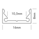 S line led profiel Low wit 2000mm