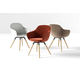 Nuba xl zetel hout licht gebeitst-staal epoxy wit/