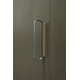 Poignée RACE EA96 L128 chêne/zamac look inox 