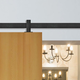 Runway schuifdeurset staal zwart 80kg l.2300mm voor deurbladbreedte 1010-1120mm