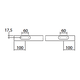 Runway schuifdeurset staal zwart 80kg l.2300mm voor deurbladbreedte 1010-1120mm