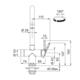 Maris Water Hub - Système 3 en 1 à bec orientable / Levier sur le côté / Anthracite / Bouilloire 4 litres