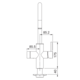 Mythos Water Hub 6 en 1 - Mitigeur à bec orientable / Levier sur le côté / Noir mat