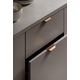 Poignée VANN BA64 L100 aluminium look inox