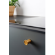 Knop ROUND Ø25 aluminium geborsteld zwart