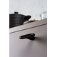 Bouton T BROOKLYN L55 aluminium titane noir