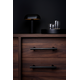 Greep HINOKI BA160 L220 aluminium geborsteld zwart