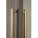 Deurgreep dubbel MOON BIG BA528-1056 L1096 aluminium geborsteld messing cava