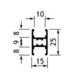 Horizontaal U-profiel centraal RC-Base 4m alu wit
