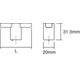 Bouton T FUSION L58 zamac mat noir