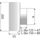 Paneir beta jalousie inox/blanc d.150mm 
