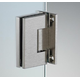 Verstelbare centrale scharnier wand/glas, voor 6/8 mm glas, B50 H80, chroom