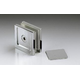 Klem wand/glas gelijk met de wand, voor 6/12 mm glas, B40 H40, chroom