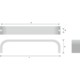 Greep SENSE BA320 L327 aluminium geborsteld zwart