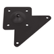 Pied de table Q80 noir mat 80x80mm h71 reglable  