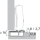Adaptateur de réduction de la profondeur de perçage, pour le schéma de perçage TH / TS, épaisseur 2.7 mm