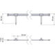 Chic line schoenrek stang antraciet l.925 h.94mm