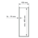 Vs sub slilm uittrekmand + bakplaathouder chroombx bxhxd 150x530x495mm