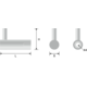 Porte-manteau ALVER fer blanc l40mm 