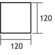 Tafelpoot Q120 rvs look 120x120mm h710 regelbaar