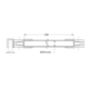 Barre raidisseur mur/verre avec double articulation, pour verres 6/10, L588, chromé