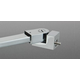 Stabilisatiestang wand/glas met dubbele scharnier, voor 8/12 mm glas, L1557, chroom