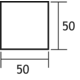 Tafelpoot q50 rvs look 50x50mm h71 regelbaar