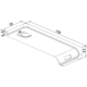 Set 4 Led reiled onderbouw 3W 3000K RVS look touch 10w met dimmertransfo