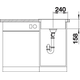 Blanco spoeltafel Dana 45 rvs
