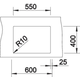 Blanco spoeltafel claron 550-u man.
