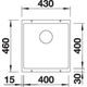 Blanco Subline 400-U gris rocher sans raccordement vidage